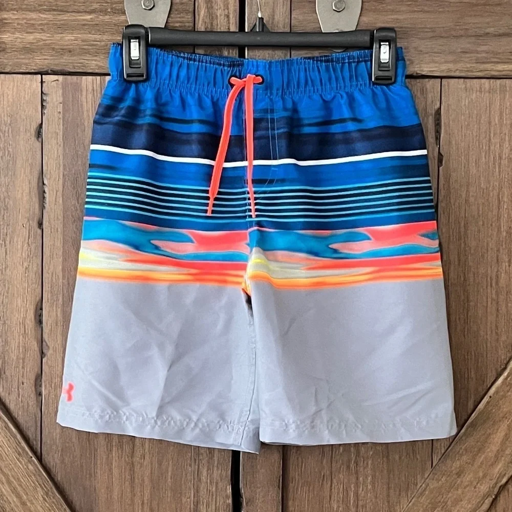 Under Armour Serenity View Board Swim Shorts Midnight Navy Size YLG NWT